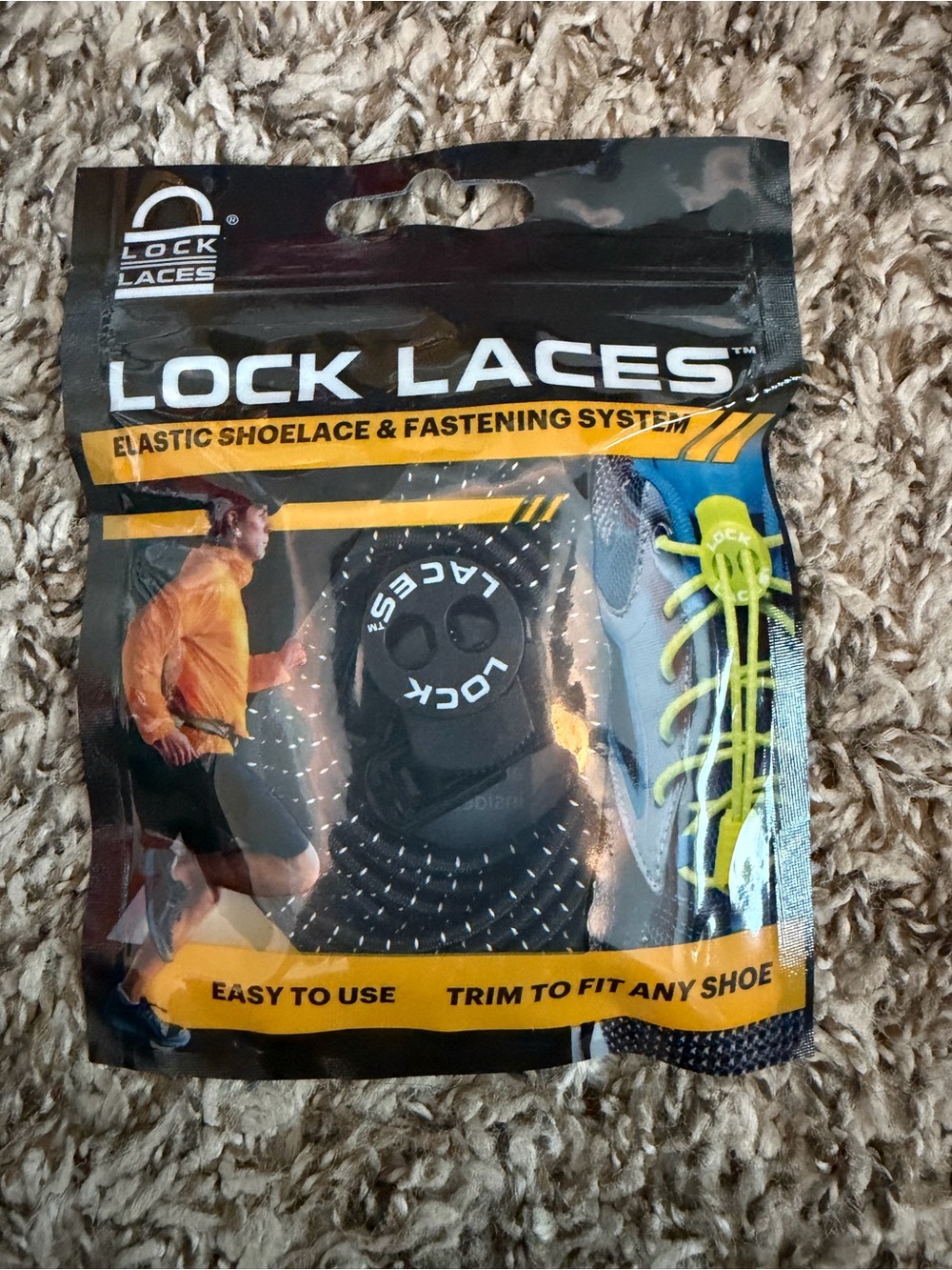 Lock Laces Elastic Shoelace & Fastening System - Black